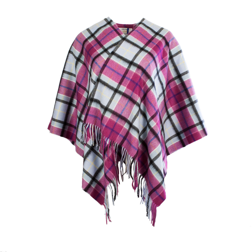 Edinburgh Cashmere Mini Cape  Aston/Opal-Coulis