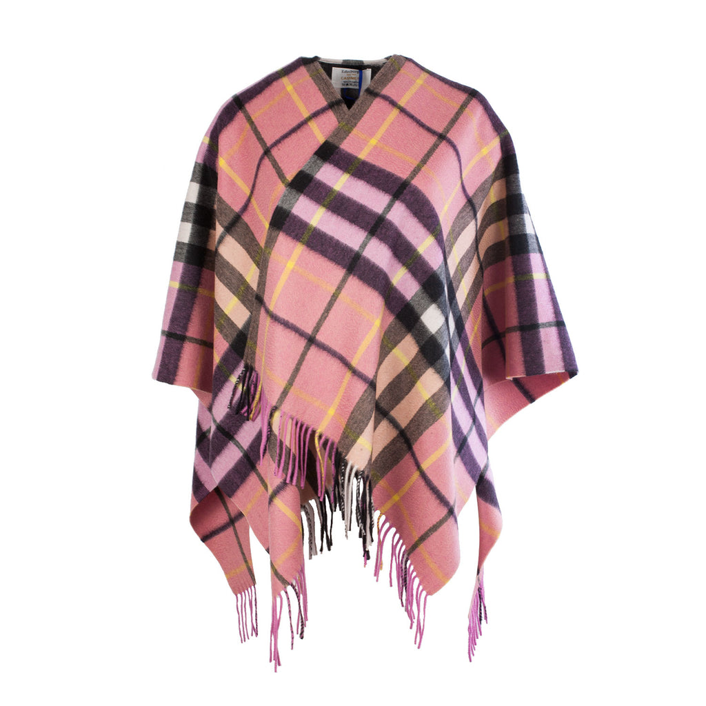 Edinburgh Cashmere Mini Cape  Raspberry Pink