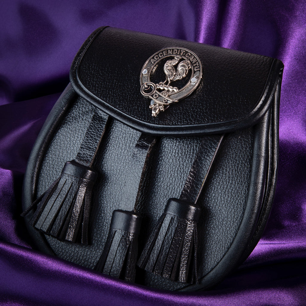 Clan Leather Half Dress Sporran Cockburn