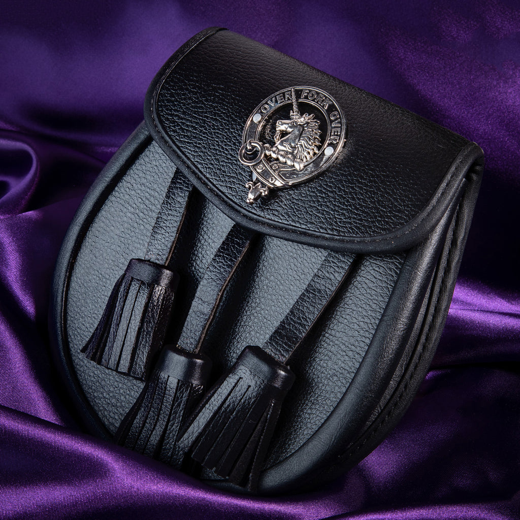 Clan Leather Half Dress Sporran Cunningham