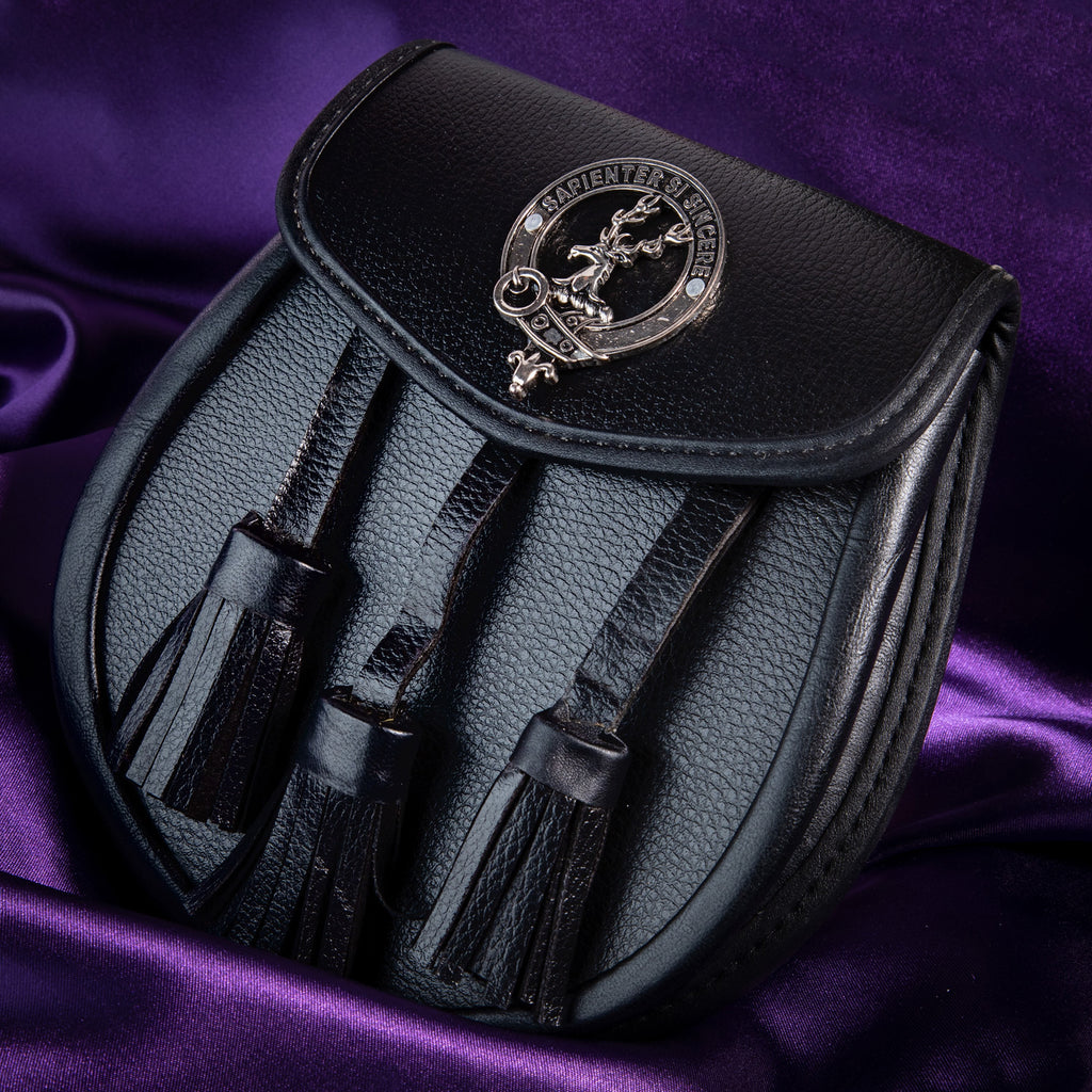 Clan Leather Half Dress Sporran Davidson