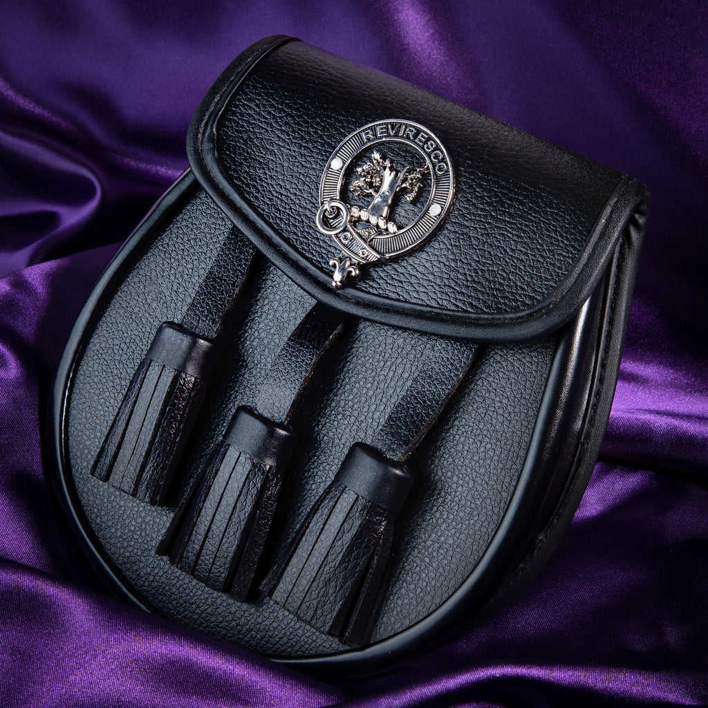 Clan Leather Half Dress Sporran Macewan