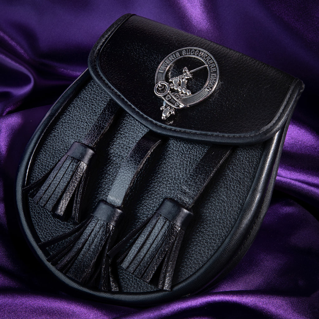 Clan Leather Half Dress Sporran Macmillan