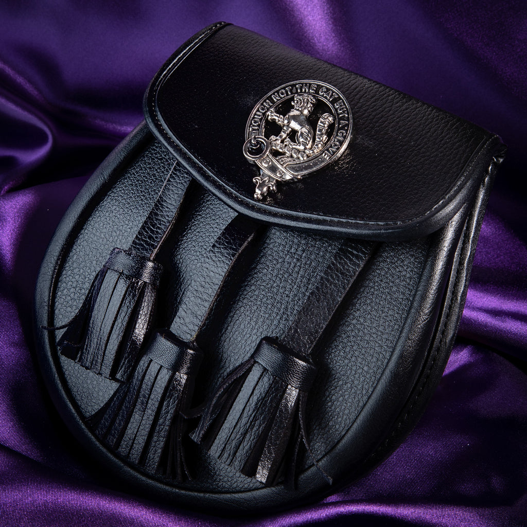 Clan Leather Half Dress Sporran Macpherson
