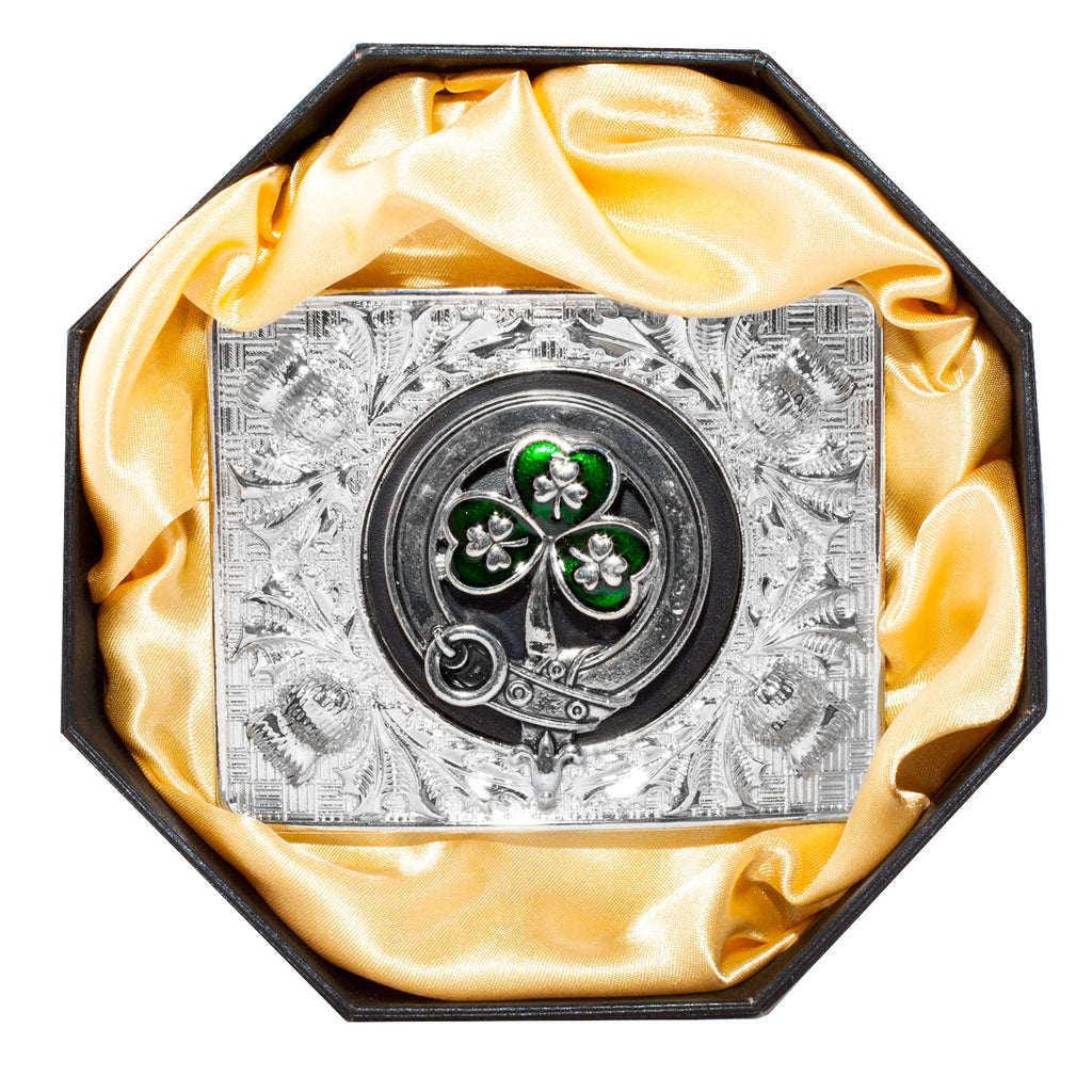 Clan Belt Buckle Shamrock