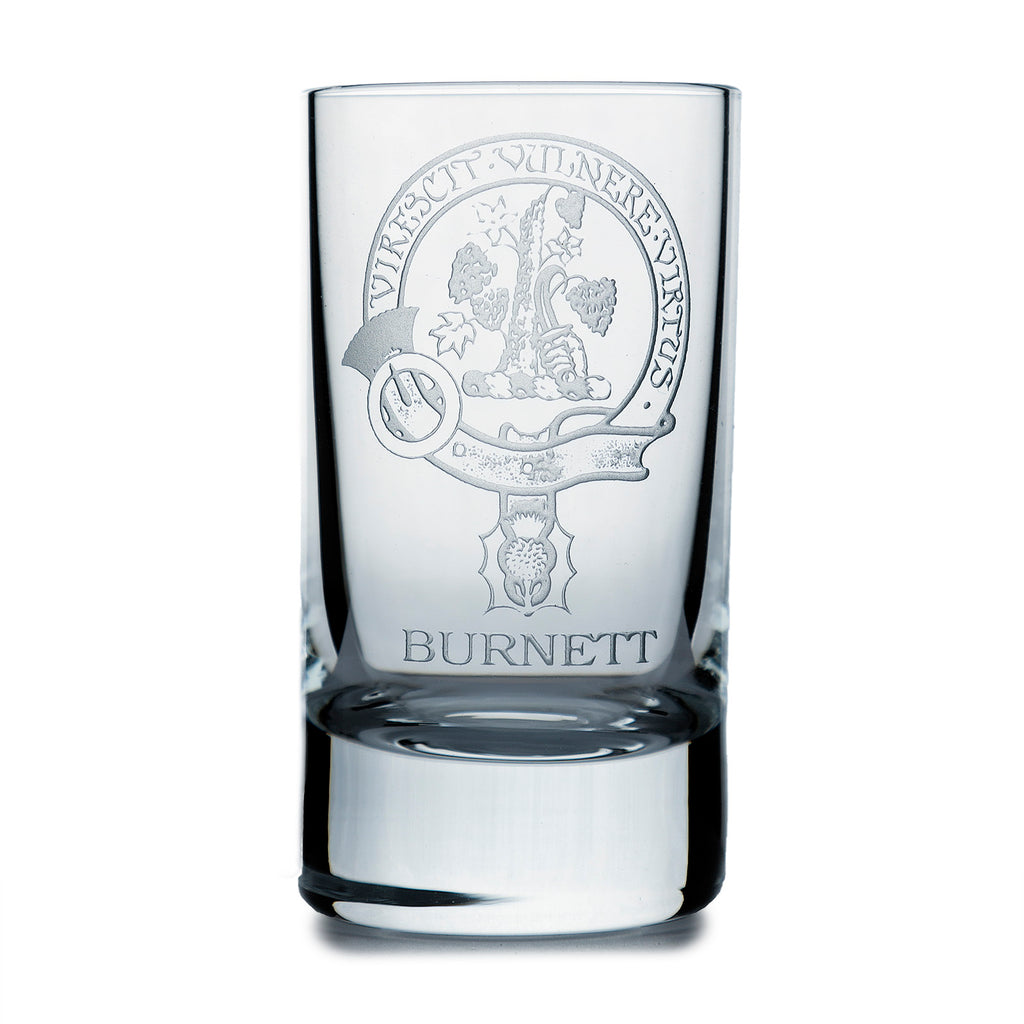 Collins Crystal Clan Shot Glass Burnett