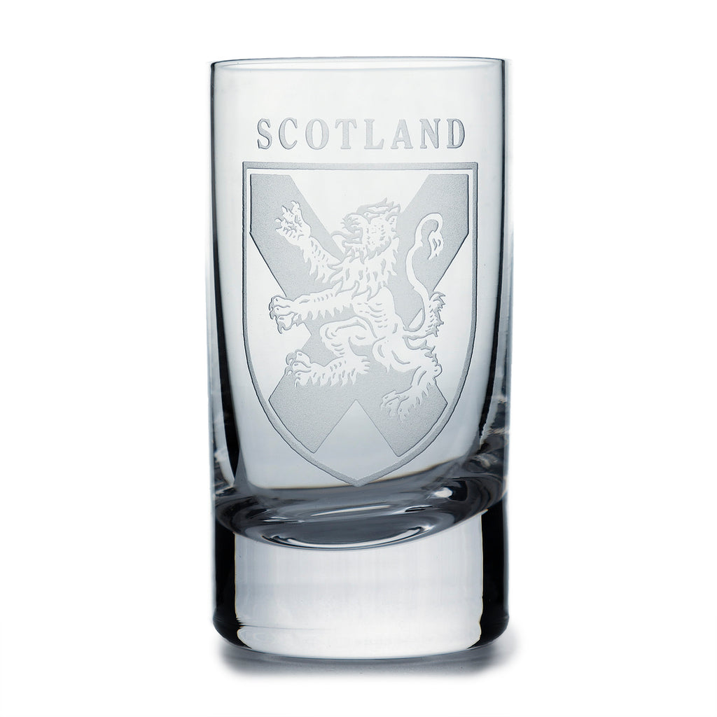 Collins Crystal Clan Shot Glass Scotland Shield