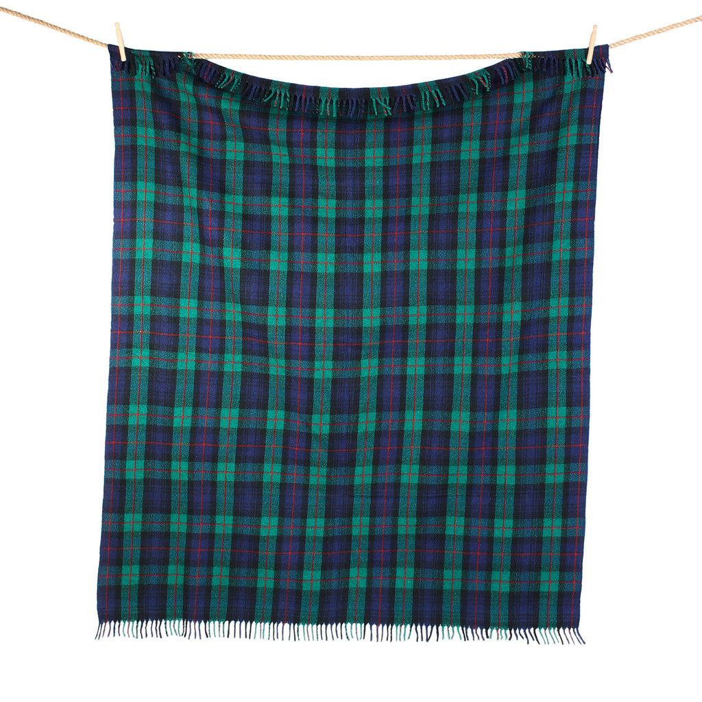 Highland Wool Blend Tartan Blanket / Throw Extra Warm Murray Of Atholl