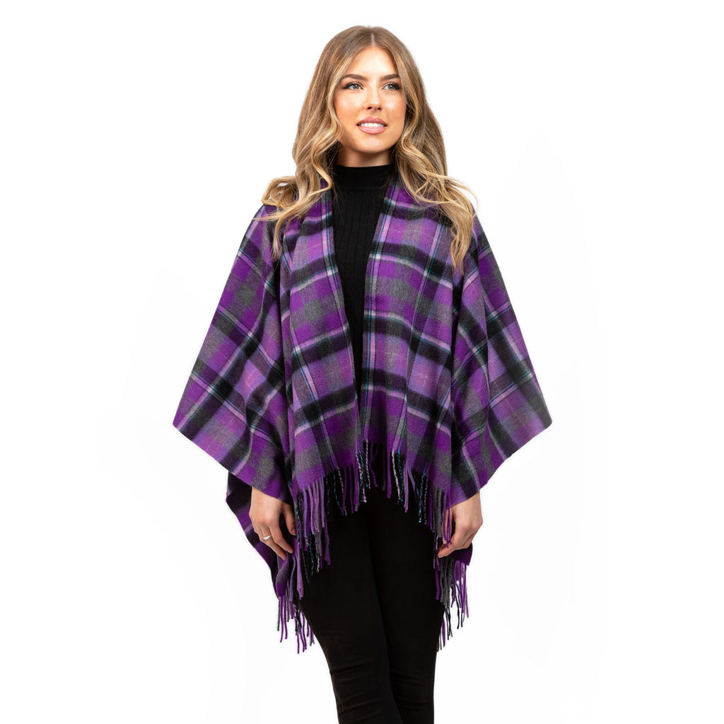 Dunedin Cashmere Mini Cape  Bruce/Purple Grey