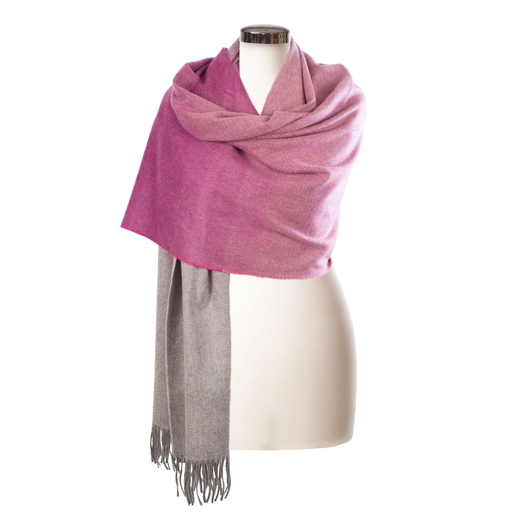 Women's 100% Cashmere Graduation Stole  Pink