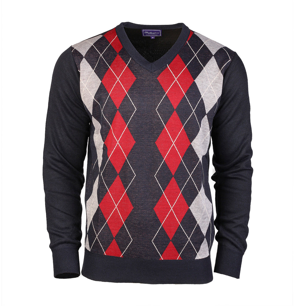 Men's Argyle Ballantrae Jumper  Navy