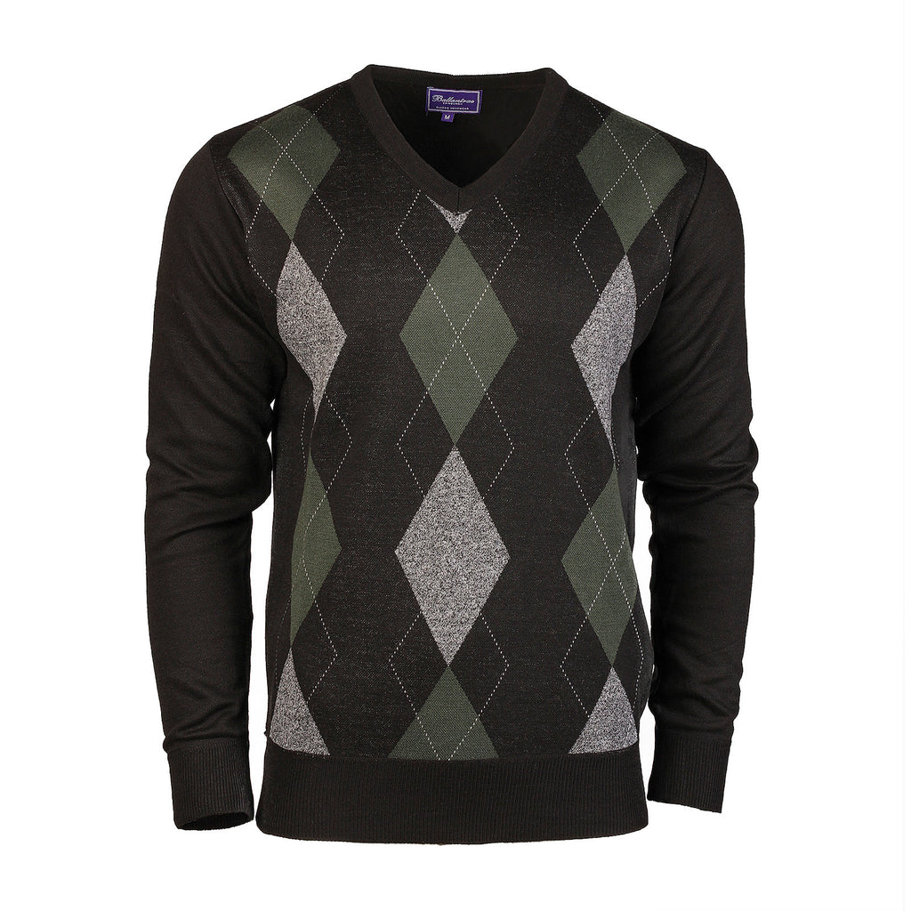 Men's Argyle Ballantrae Jumper  Black