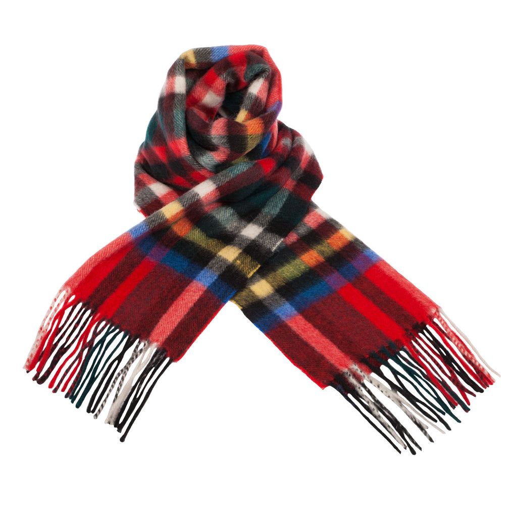 New Blue Label Edinburgh Cashmere Scarf  Exploded Stewart Royal