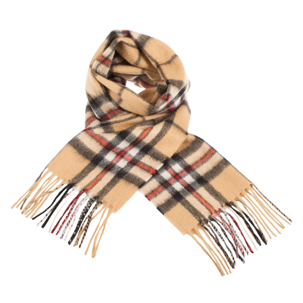 New Blue Label Edinburgh Cashmere Scarf  Thomson Camel