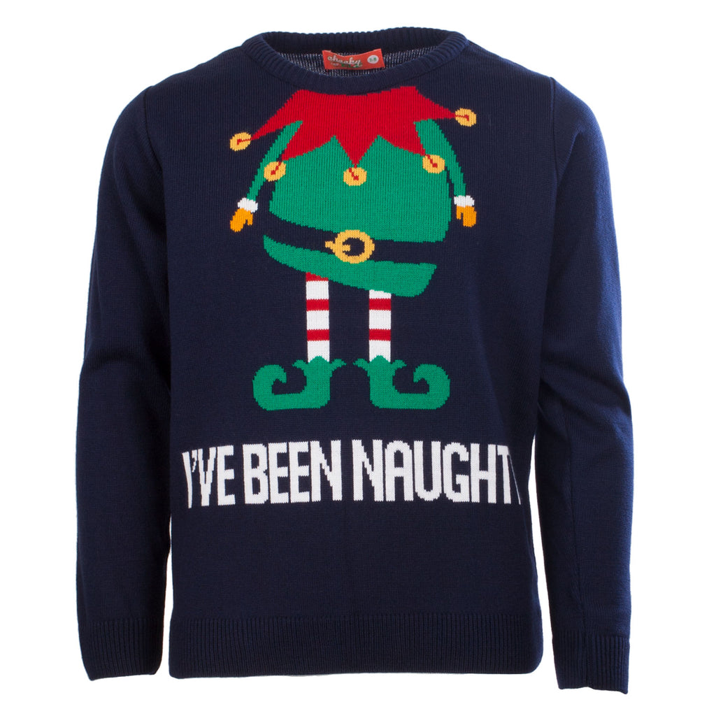 Kids I've Been Naughty Elf Sweater