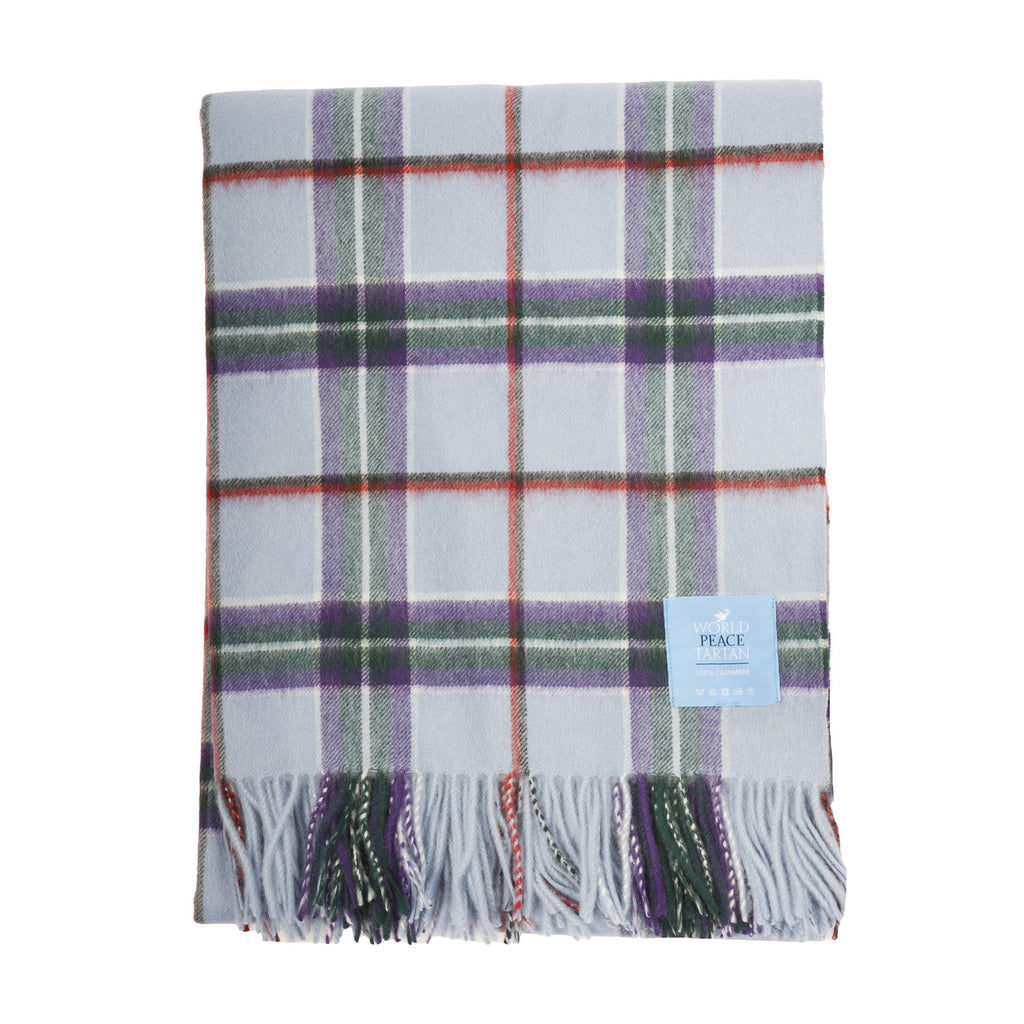 100% Cashmere Blanket World Peace Tartan