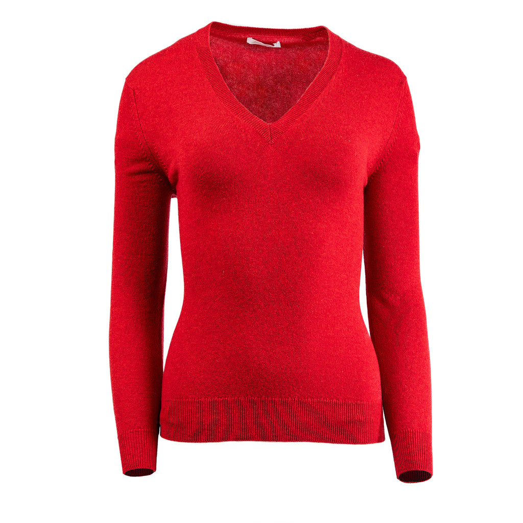 Women's 100% Cashmere V-Neck Jumper John Laing Jasper
