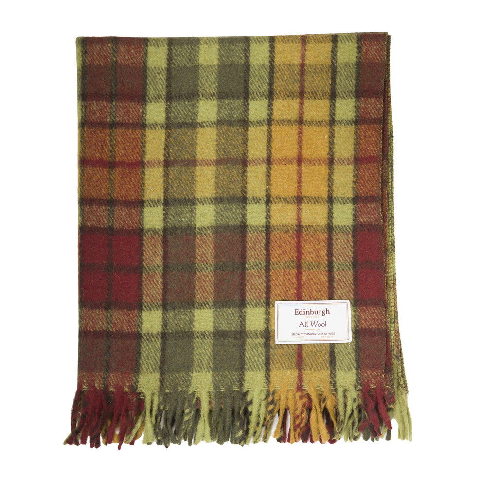 Wool Tartan Knee Blanket  Buchanan Autumn