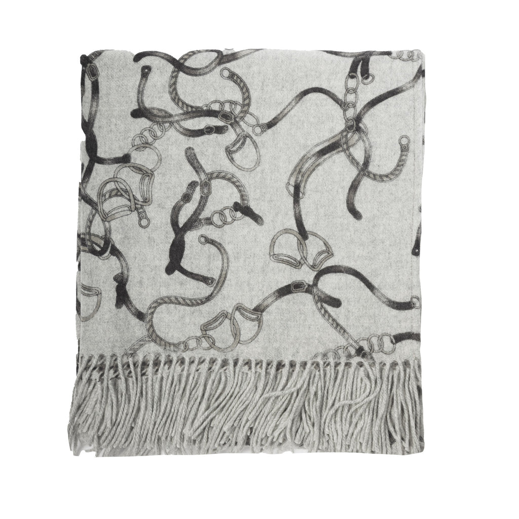 Chain Mini Cashmere Cape Pewter/Grey / Chain Print