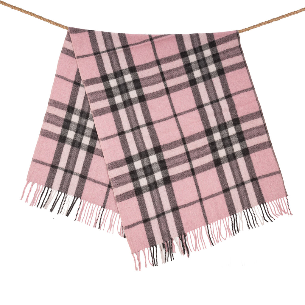Wool Blend Tartan Knee Blanket Thomson Pink