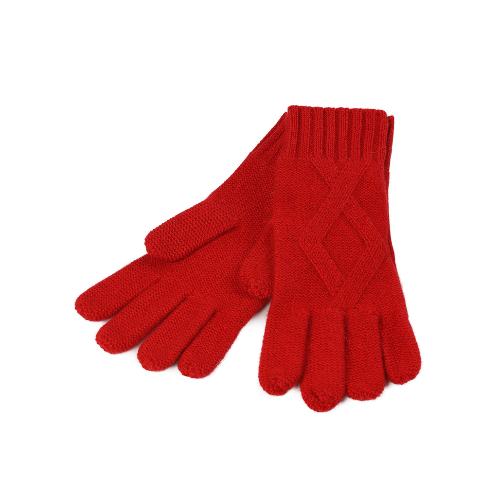 Ladies Racking Rib Detail Glove Cardinal