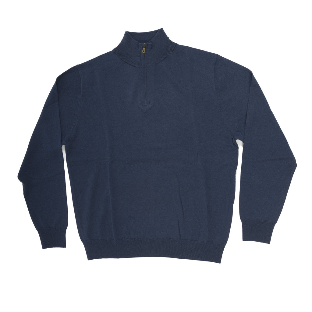 100% Merino Gents 1/2 Zip Sweater Cosmos