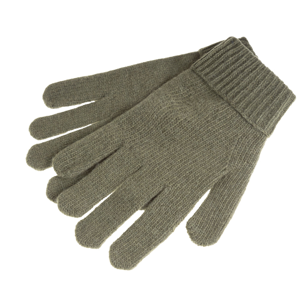Ladies Plain Lambswool Mix Glove Olive