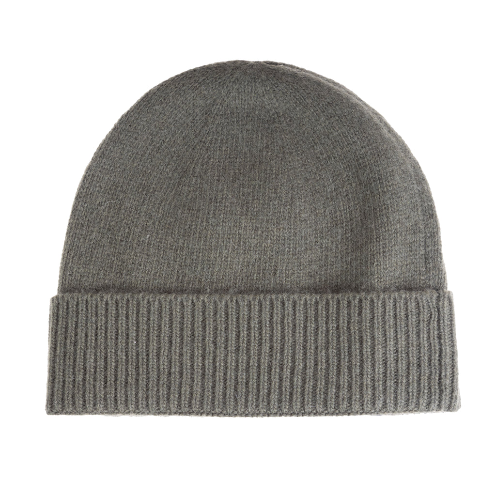 Ladies Plain Lambswool Mix Beanie Olive