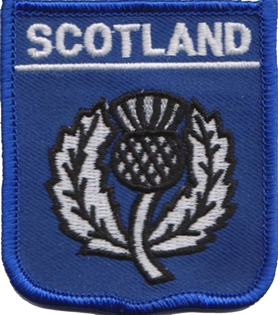 Scotland Thistle Navy Emb Badge