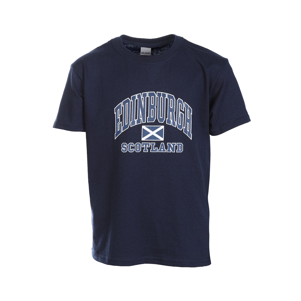 Kids Edinburgh Harvard Print T/Shirt Navy