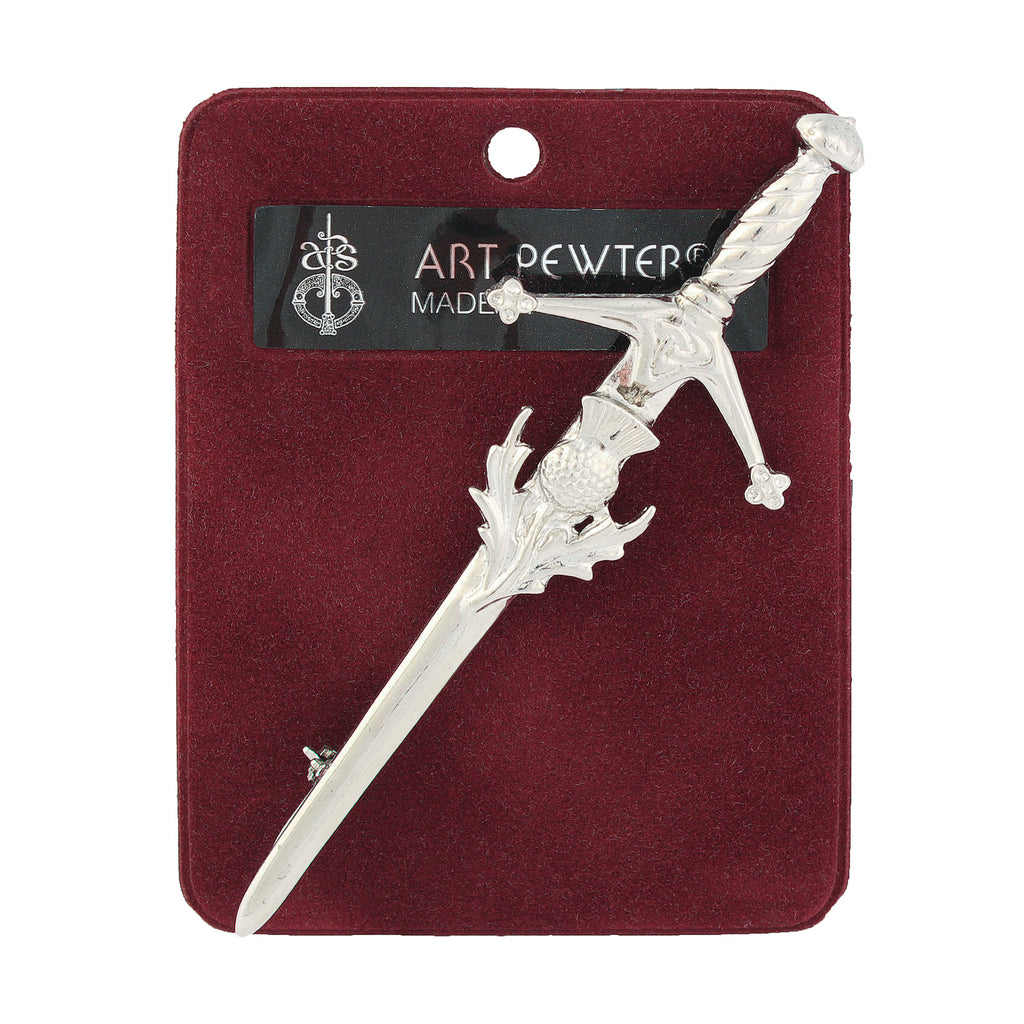 Claidhmhor With Thistle Kilt Pin