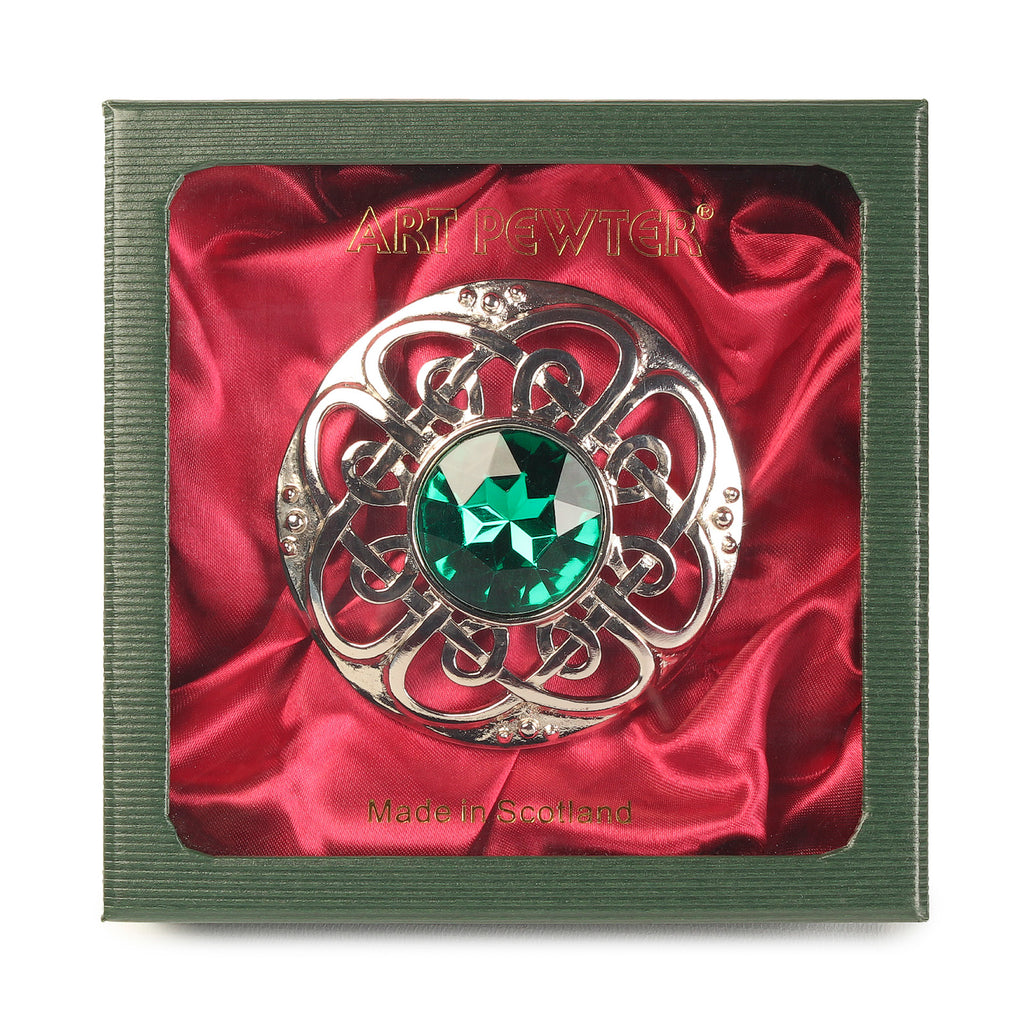 Culloden Plaid Brooch Green