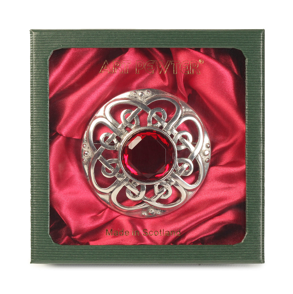 Culloden Plaid Brooch Red