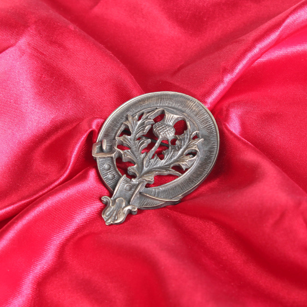 Art Pewter Antique Clan Badge 1.75" Scots Thistle
