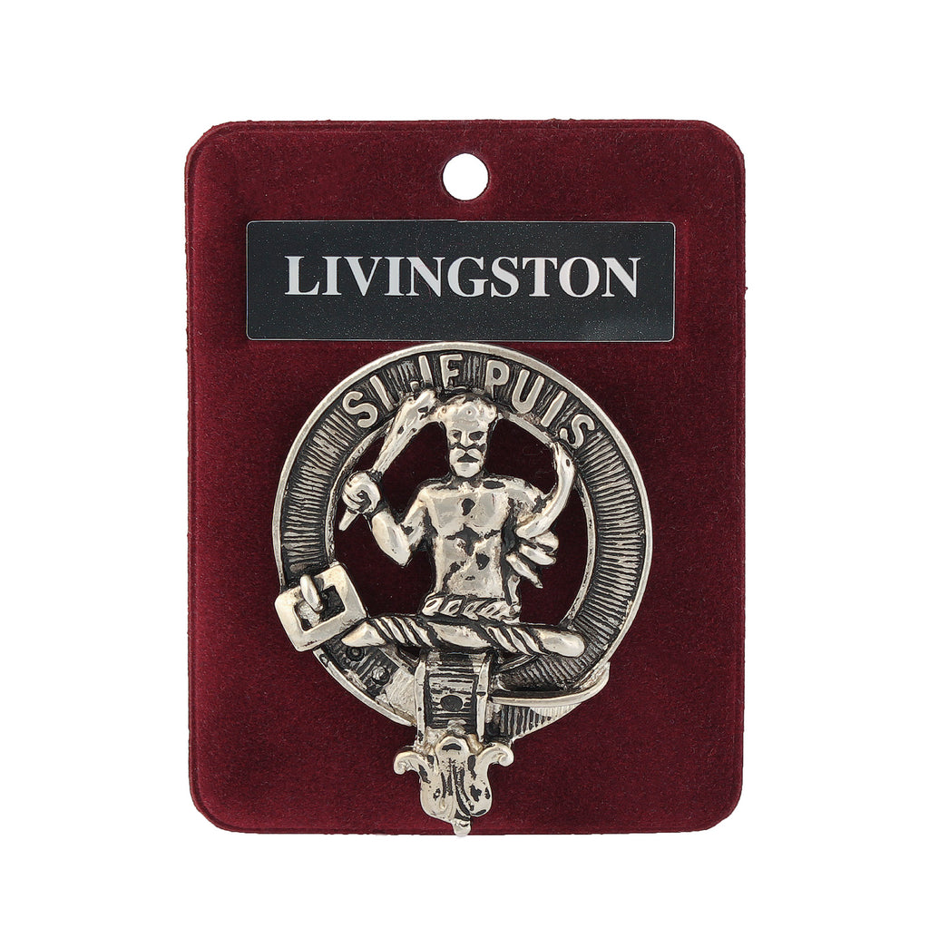 Art Pewter Clan Badge 1.75" Livingston