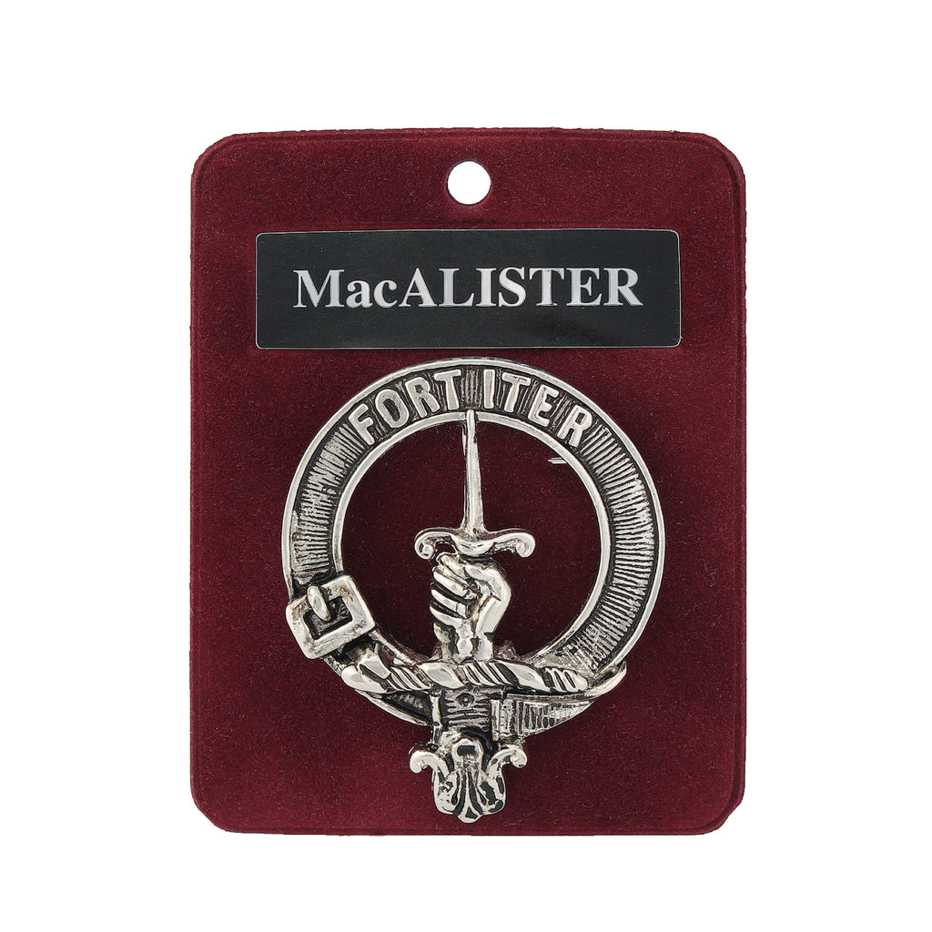 Art Pewter Clan Badge 1.75" Macalister