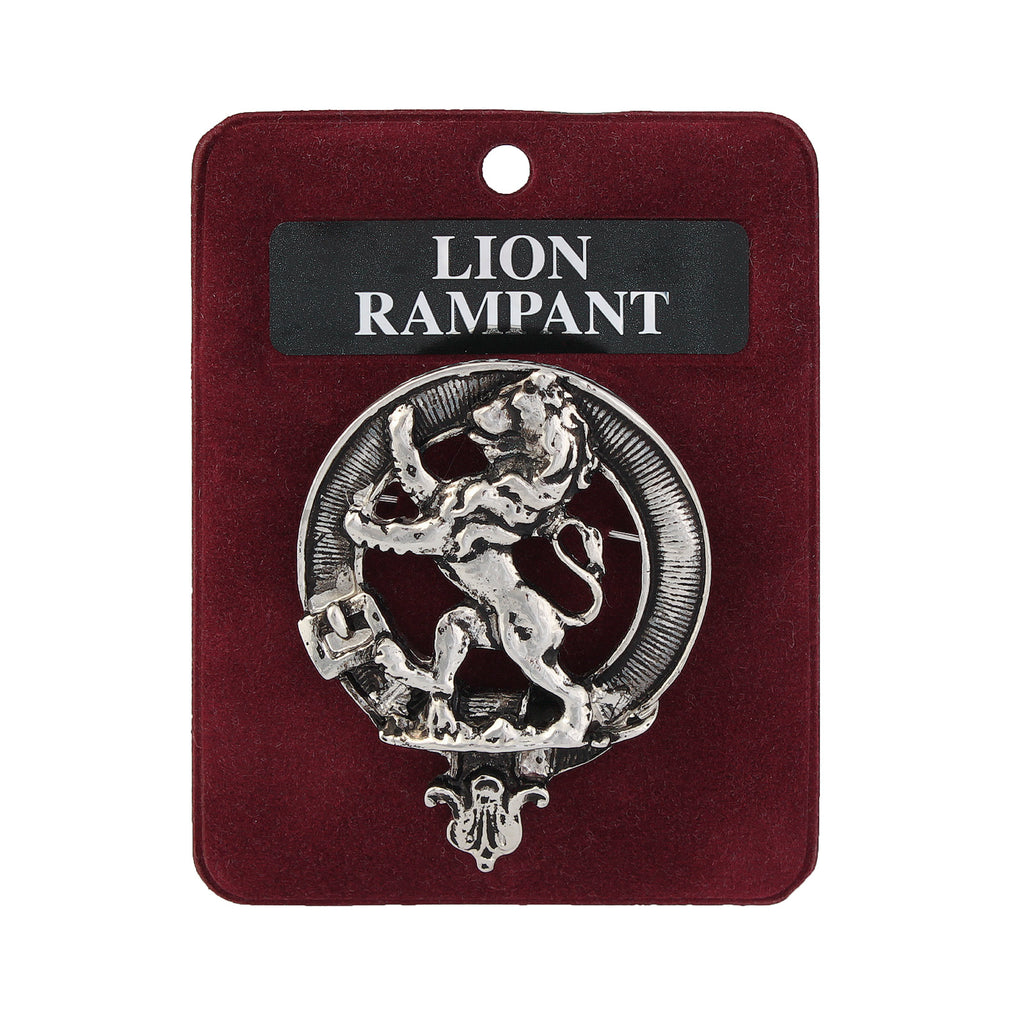 Art Pewter Clan Badge 1.75" Rampant Lion