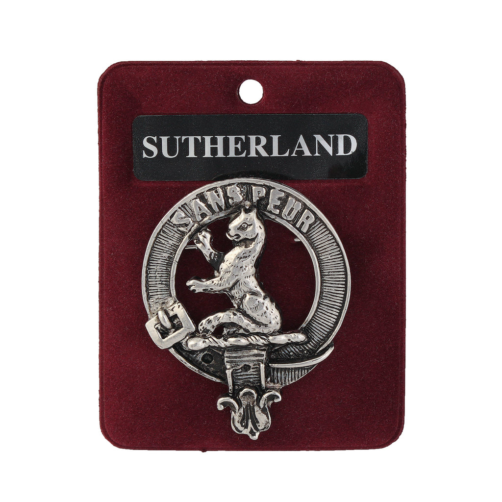 Art Pewter Clan Badge 1.75" Sutherland