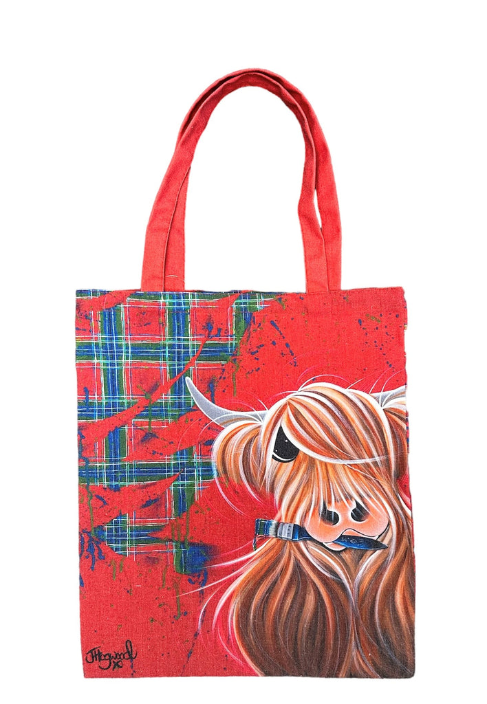 Tartan Paint Cotton Bag