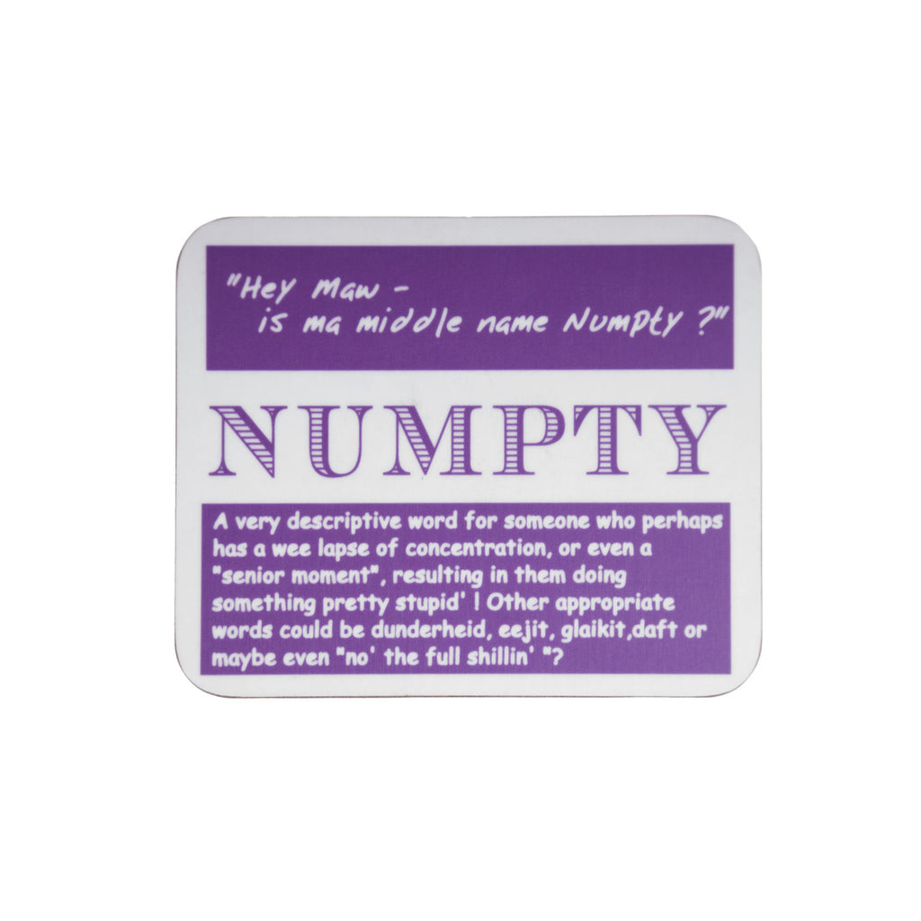 Numpty Dialect Coaster