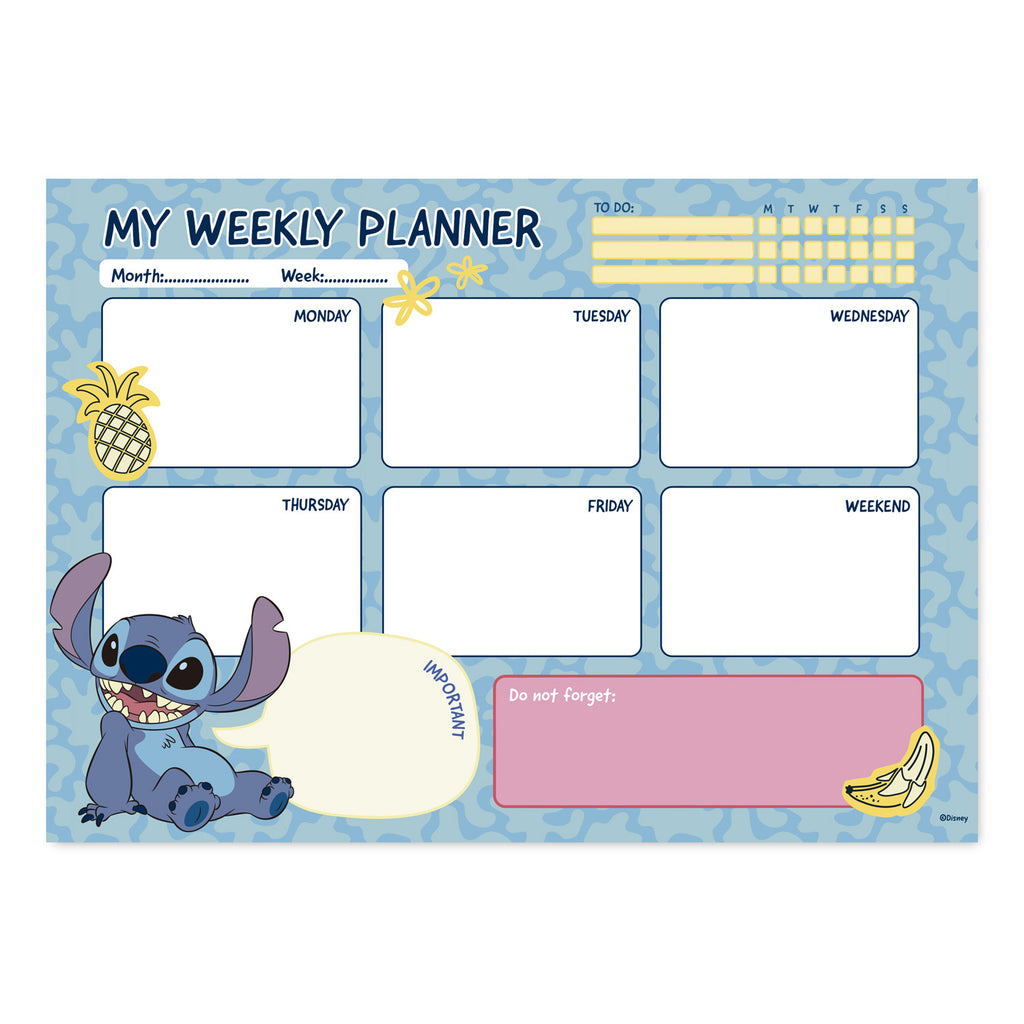 Disney Stitch Tropical Weekly Planner