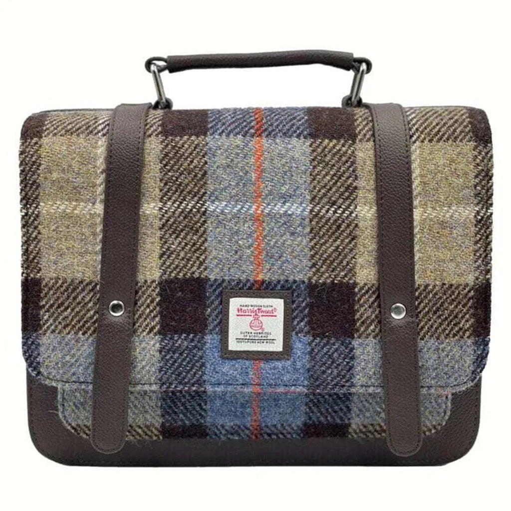 Mini Messenger Bag Blue/Brown Check