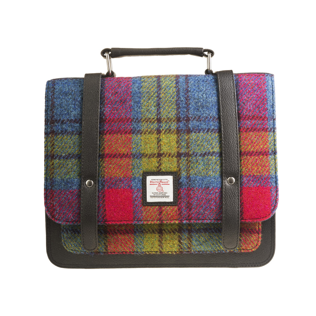 Mini Messenger Bag Blue/Pink Check