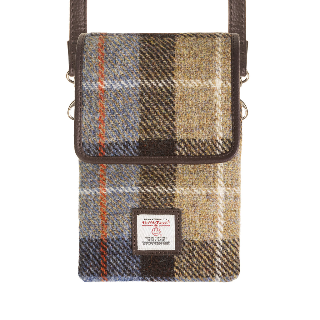 Mini Crossbody Bag Blue/Brown Check