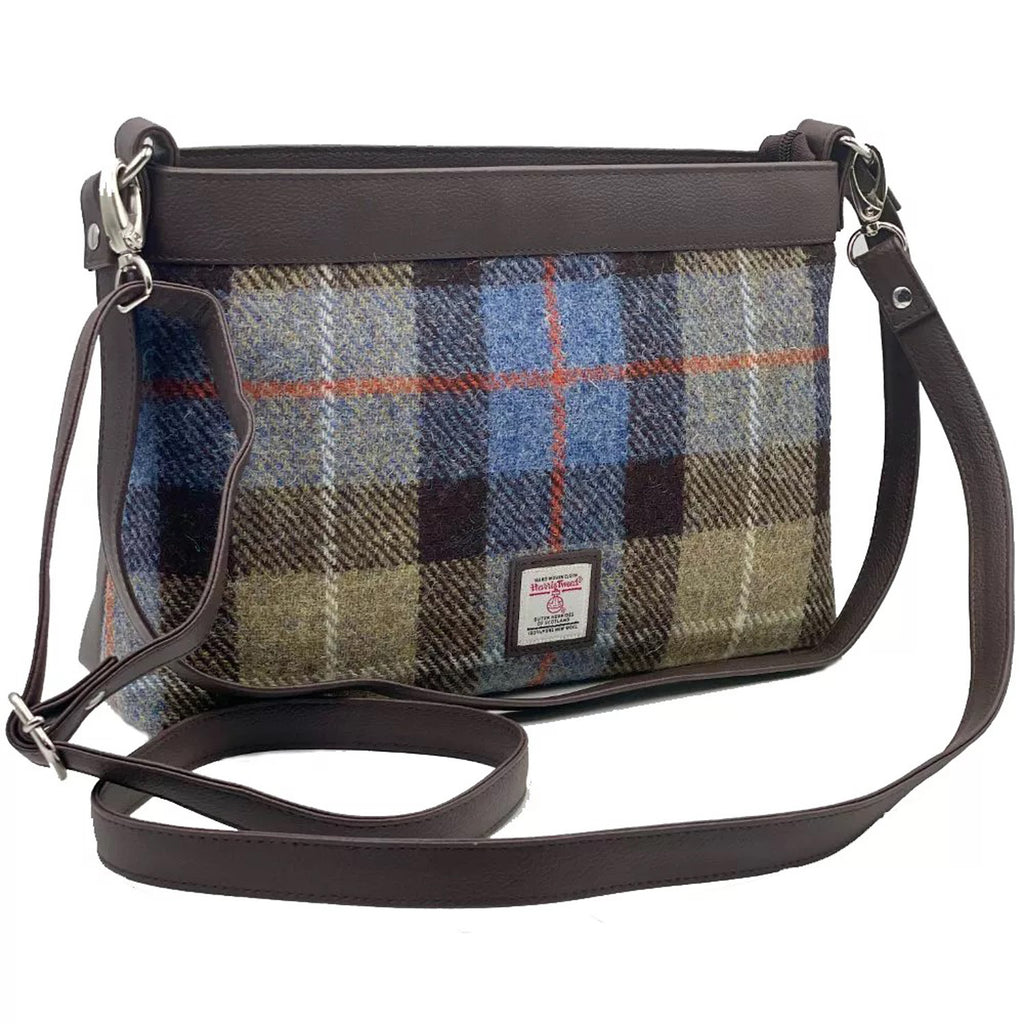 Large Shoulder Bag Blue/Pink Check