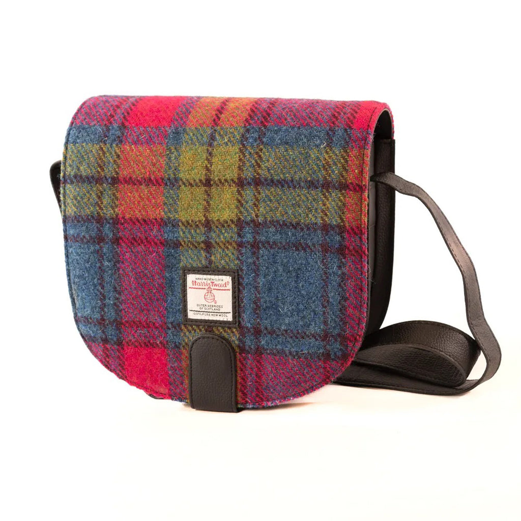 Small Cross Body Bag Blue/Pink Check