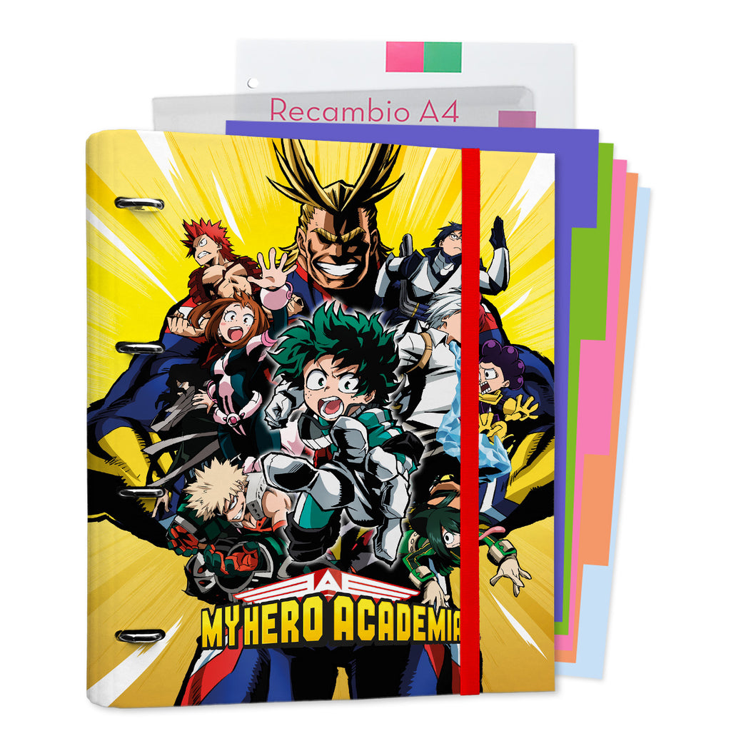 Mha 4 Ring Binder/100 Sheets/Dividers