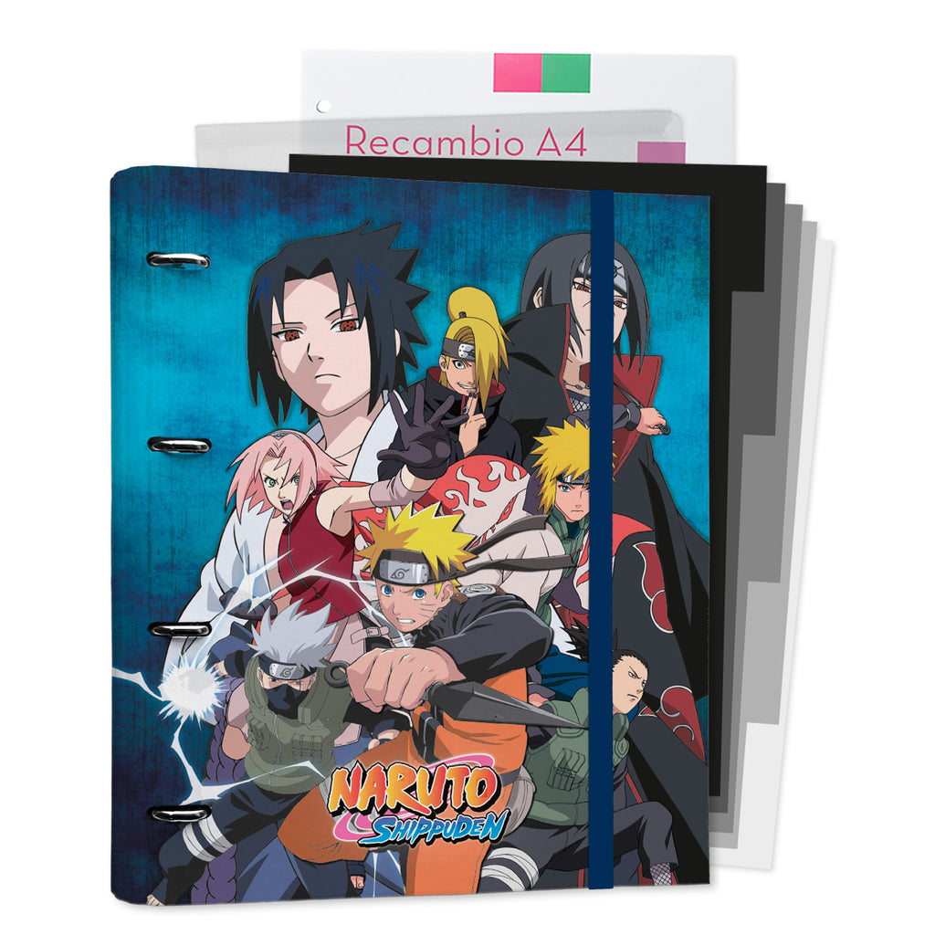 Naruto 4 Ring Binder/100 Sheets/Dividers