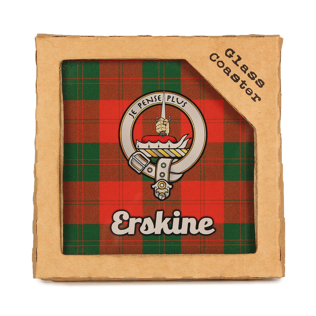 Clan Glass Coaster Erskine