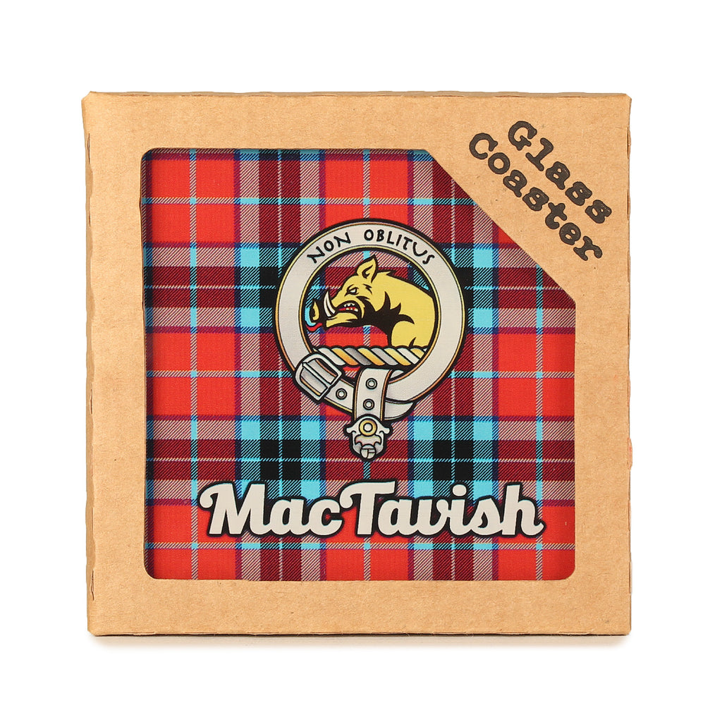 Clan Glass Coaster Mactavish